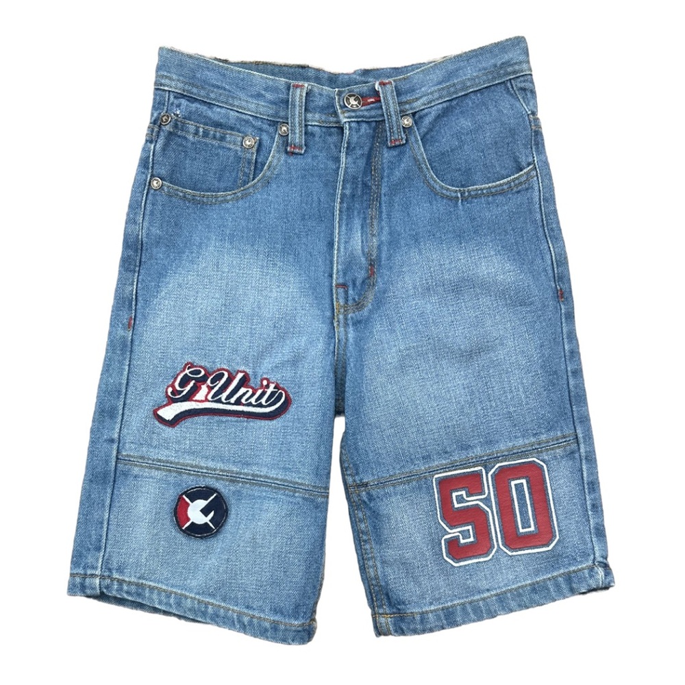 G-Unit Boy’s Graphic Casual Summer Blue Denim Jean Shorts
